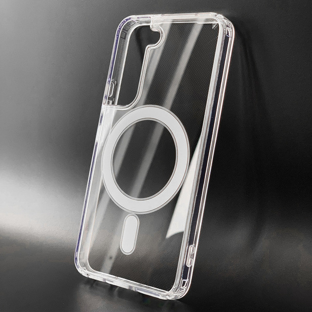 Magnetic Phone Case for Samsung S26 Ultra S25 S24 S23 Plus S22 Transparent Cell Phone Cover for iPhone 18 17 E 16 15 Pro Max