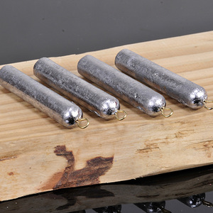 Plomb de pêche cylindrique Aohu 50G avec anneau pour la pêche à la ligne - Product Image 1