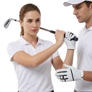 Gants de golf en cuir blanc, longueur poignet, durables, antidérapants, écologiques, compatibles écran tactile, quatre saisons, pour hommes et femmes, usage sportif et décontracté - Product Image 1