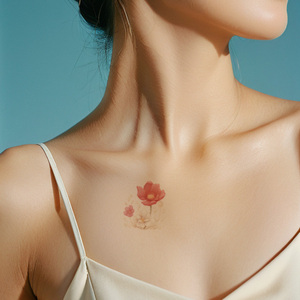 Autocollants de <span class=keywords><strong>tatouage</strong></span> éphémères jetables colorés CC, motifs floraux sexy pour les bras, tatouages temporaires imperméables - Product Image 4