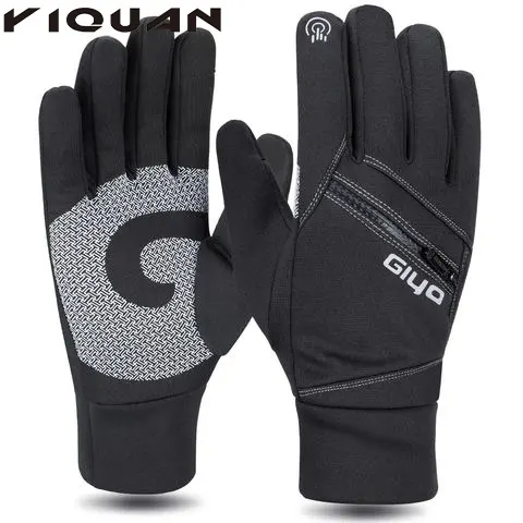 Giyo Winter Thermisch Fleece Lange Vinger Fietshandschoenen Unisex Handschoenen Voor Mtb Racefiets Sporthandschoenen