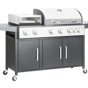 Outdoor Kitchen Stainless Steel Gas Barbecue Grill Pizza Oven Party Barbecue Grill
