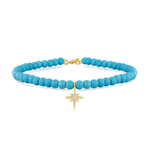Pulsera CANNER de Diseño Único con Circonita Azul, Plata de Ley S925, Accesorios DIY para Mujer - Product Image 1