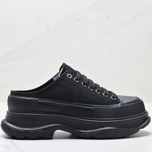 รองเท้าผ้าใบแฟชั่นผู้หญิงคุณภาพสูง ดีไซน์หรูหรา สไตล์ Chunky Platform แบรนด์ดัง McQ แบบผูกเชือก - Product Image 5
