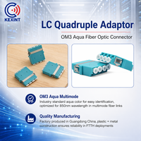 KEXINT LC Quadruple FTTH Multi Mode OM3 Aqua 4 Core Konektor Optik Serat Optik Adaptor