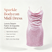 Robe mini moulante à sequins et col en V pour femme, avec bretelles spaghetti, taille haute, lavable, toutes saisons, idéale pour les soirées et les bals de promo