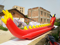 Jeux de sport aquatique fous bateau-dragon gonflable bateau banane remorquable gonflable à vendre équipement de jeu aquatique divertissements