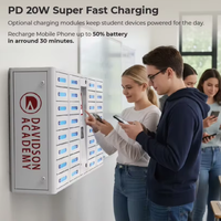 32 Bay IoT Cloud HTML5 Smart Equipment Storage Locker Dengan RFID Check-in, Kabinet Aset Aman untuk Proyek Pabrik Perusahaan