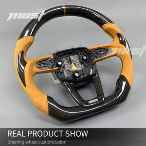 Pour <span class=keywords><strong>Audi</strong></span> Q3 Q5 Q7 Q8 S5 SQ5 S3 RS3 RS5 Quattro TDI volant en Fiber de carbone chauffant personnalisé intérieur de voiture sportive 2016-2024 - Product Image 3