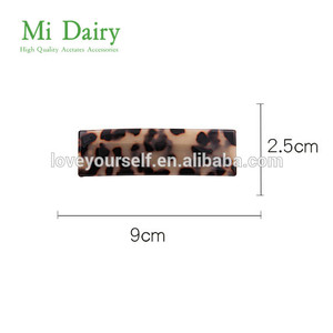 Miairy tóc phụ kiện cellulose acetate Acrylic hình chữ nhật rùa màu tóc barrettes 010215 - Product Image 4