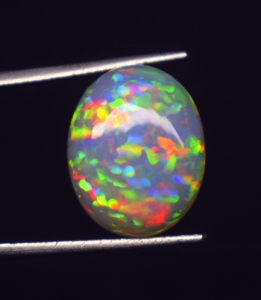 Opale d'Éthiopie naturelle de haute qualité, opale multicolore, cabochon, pierre précieuse non montée - Product Image 1