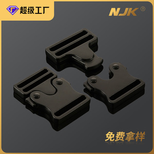 Alloy Clip Buckle 25mm Black Durable For Bags Backpacks <b>Webbing</b> Adjustment Safety Accessory - Product Image 5