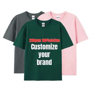 Camiseta informal ajustada, novedad de verano 2025, camiseta personalizada para hombre, camiseta pesada de 100% algodón de 220gsm - Product Image 1