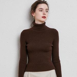 Pull en tricot à col haut pour femme, coupe ajustée, en laine épaisse, couche de base, automne-hiver, manches classiques, tailles S, M, L, XL, XXL - Product Image 4