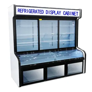 Combined Chiller 3 Glass Door Refrigeration Equipment Freezer Commercial Refrigertors And Freezer