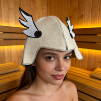 Topi Sauna Gaya Topi Berbahan Wol Abu-abu, Lembut, Tebal, Cepat Kering, Pelindung Telinga, Perawatan Rambut untuk Spa dan Pemandian Air Panas