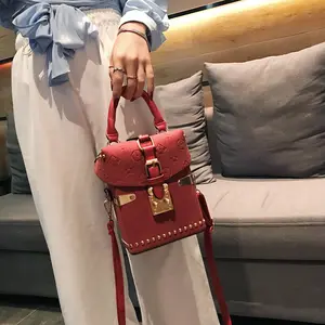 New Cross-Border Women's Bag Trendy Retro Embossing Handbag Fashionable Fashionable One-Shoulder Crossbody Box Bag