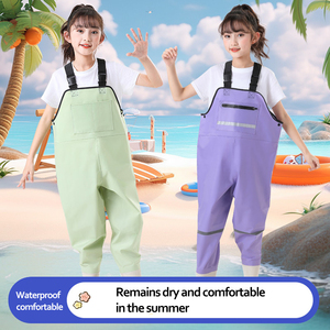 TOPIND <span class=keywords><strong>Pantalon</strong></span> de lancement en nylon pour enfants Combinaison <span class=keywords><strong>d</strong></span>'<span class=keywords><strong>eau</strong></span> Cuissardes de pêche imperméables Attraper des pantalons de pluie en mer Pantalons de pêche - Product Image 3