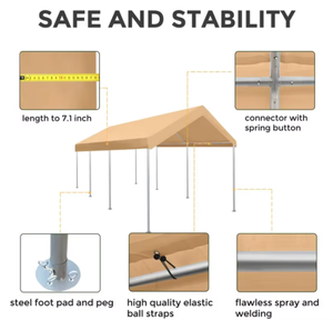 Heavy Duty Quick RV Parking Garage Shelter <b>Tent</b> Four-Season Waterproof Carport <b>Car</b> Storage - Product Image 4