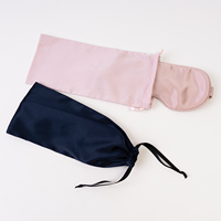 Antifaz de Seda de Morera 100% Grado 6A Personalizado con Bolsa de Satén - Ayuda para Dormir Portátil para Regalos de Navidad y Año Nuevo