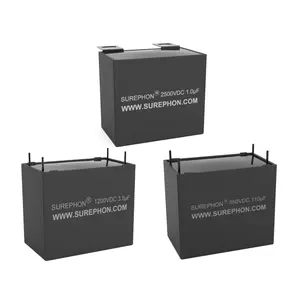 Condensadores de película de enlace de CC de alto voltaje 0,05 uF-110uF 500VDC a 2500VDC para fuente de alimentación de alto voltaje