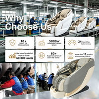 Fauteuil de massage électrique inclinable zéro gravité avec airbags, chauffage des mollets, écran tactile, Bluetooth, recharge sans fil, robot de massage pour appartement