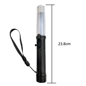 充電式電気交通制御バトンLEDフラッシュライトPC + ABS材料高強度プリズム反射バトン - Product Image 2