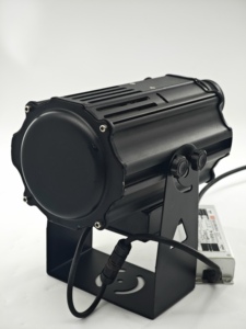 Proyector LED de Logotipo Gobo para Exteriores de 80W, IP65 Impermeable, RGBW Blanco Cálido, Batería de Litio, Rotación E27, DMX512/Activación por Sonido - Product Image 3