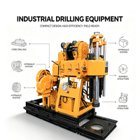 Machine de forage de puits d'eau portable, compacte, multifonctionnelle, à entretien facile, montée sur tracteur, à vis rotative pneumatique