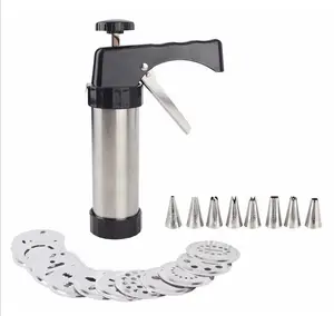 13 Molds stainless steel cake decoration cookie maker squeeze biscuit machine mounting mouth melting gun baking tool kit
