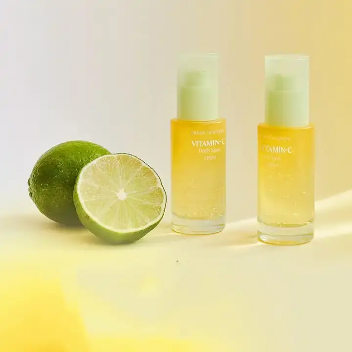 Hete Verkoop Groene Mandarijn Vitamine C Hydraterende Anti Rimpel En Whitening Serum Beste Gezicht Veganistisch Serum Voor Vette Huid