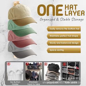 Wooden Baseball Cap <b>Storage</b> Rack 5 Layers <b>Wall</b> Mounted Hat Organizer For Closet Door <b>Wall</b> <b>Hanging</b> Display - Product Image 5