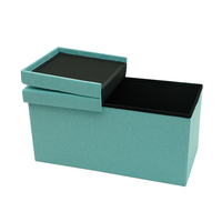 Ensemble de meubles de salon en tissu velours vert, 10 pièces, chaise de rangement pliante, tabouret de maison et repose-pieds, vente en gros