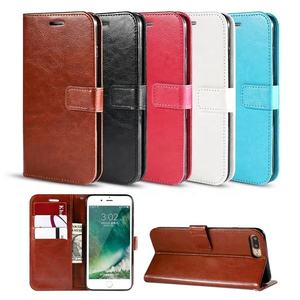 Étui de téléphone portefeuille en cuir pour iPhone étui de téléphone portefeuille à rabat en cuir avec porte-cartes - Product Image 1
