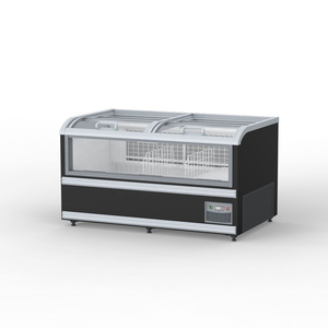 Suministros de supermercado equipo de refrigeración de almacenamiento en frío enfriador de exhibición enfriador abierto vitrina de carne congelador de isla - Product Image 4