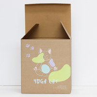 Grande boîte aux lettres postale rose avec logo personnalisé boîte d'emballage en carton ondulé pour vêtement