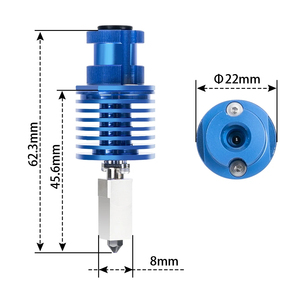 ชุด V6 hotend หัวพิมพ์ความเร็วสูงสำหรับ ender 3 V2 CR10 <span class=keywords><strong>voron</strong></span> <span class=keywords><strong>2.4</strong></span> prusa J-HEAD อุปกรณ์เสริมสำหรับเครื่องพิมพ์3D - Product Image 5