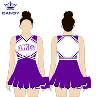 Uniformes pour adolescentes personnalisées Cheerleading violet School Cheer Girl robe uniforme pour femmes avec des couleurs vives