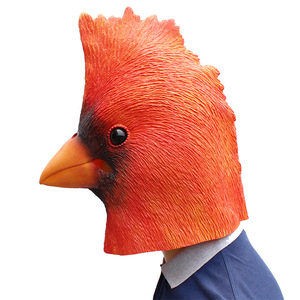 <span class=keywords><strong>Masque</strong></span> en latex réaliste d'oiseau rouge, <span class=keywords><strong>masque</strong></span> facial <span class=keywords><strong>personnalisé</strong></span> pour travestis féminins, pour Halloween, design amusant - Product Image 1