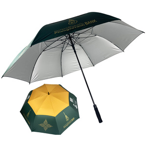 Parapluie de golf uv, double couche, respirant, 34 pouces, orange et vert, protection contre les uv, super grand, à <span class=keywords><strong>air</strong></span>, offre spéciale - Product Image 2