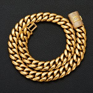 Collar y Pulsera de Acero Inoxidable con Eslabones Cubanos y Hebilla con 26 Letras del Alfabeto para Hombre |   Joyería de Alta Gama Chapada en Oro PVD de 18K - Product Image 6