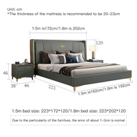 Meubles de chambre à coucher boîte en bois cadre designs maison doux lit double avec rangement minimaliste hôtel cadre de lit queen lit lit de luxe