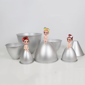 YS 4 5 6 7 8 pulgadas princesa muñeca chica falda pastel molde aluminio Metal molde pastel lata DIY hornear boda decoración <span class=keywords><strong>Kit</strong></span> - Product Image 4