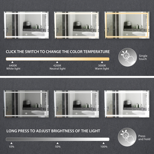 Miroir de maquillage grossissant flexible mural à 2 faces de conception populaire miroir LED de beauté de salle de bain d'hôtel - Product Image 6