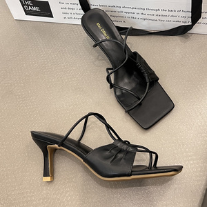 Nuevas Sandalias Doradas de Verano para Mujer, Tacones Altos, Sandalias de Punta Descubierta, Zapatos de Vestir para Fiesta, Sandalias de Vacaciones, Sandalias Mujer - Product Image 6