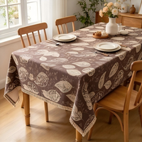 Nappe Rectangulaire Moderne en Jacquard Feuille de Chenille Imperméable Tissée – Vente en Gros pour Hôtels, Restaurants et Décoration Intérieure