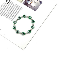 Bracelet Perle Œil Bleu, Design Œil Maléfique, Élastique, Style Ethnique Tendance, Bijou Coloré, Cadeau Unisexe, Perle d'Imitation, Origine Yiwu - Product Image 2