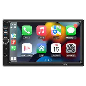 Bestree yeni tasarım evrensel çift 2 din 7 inç araba radyo mp5 carplay F7018C radyo de wired kablolu carplay android oto stereo