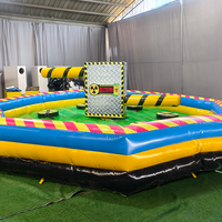 Parcours d'obstacles gonflable Wipe Out, jeu gonflable Meltdown, machine à obstacles rotatifs