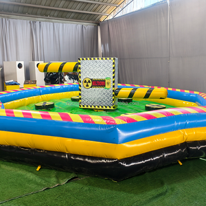 Pista de Obstáculos Inflable <span class=keywords><strong>Wipe</strong></span> <span class=keywords><strong>Out</strong></span>, <span class=keywords><strong>Juego</strong></span> Inflable Meltdown, Máquina de Obstáculos Giratorios - Product Image 5